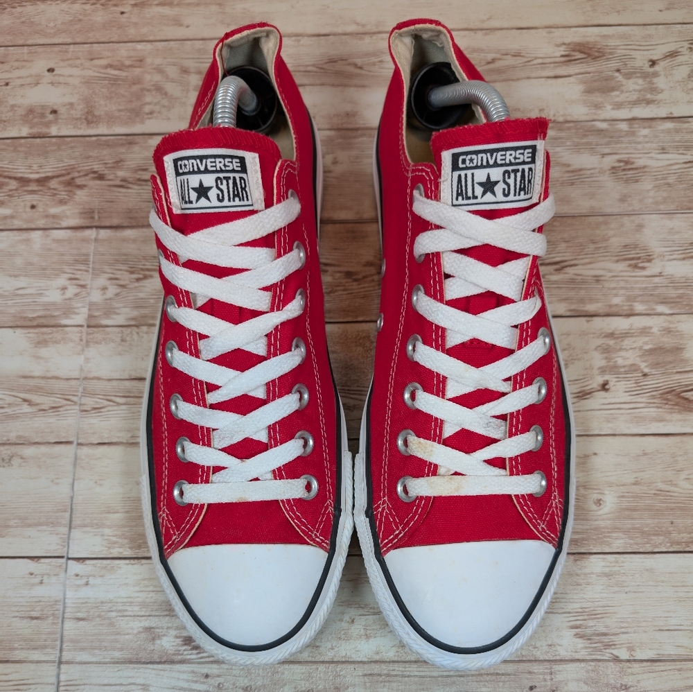 Converse All Star Chuck Taylor Low Top Red Sneakers Tennis Shoes Men's 10 - Picture 4 of 15